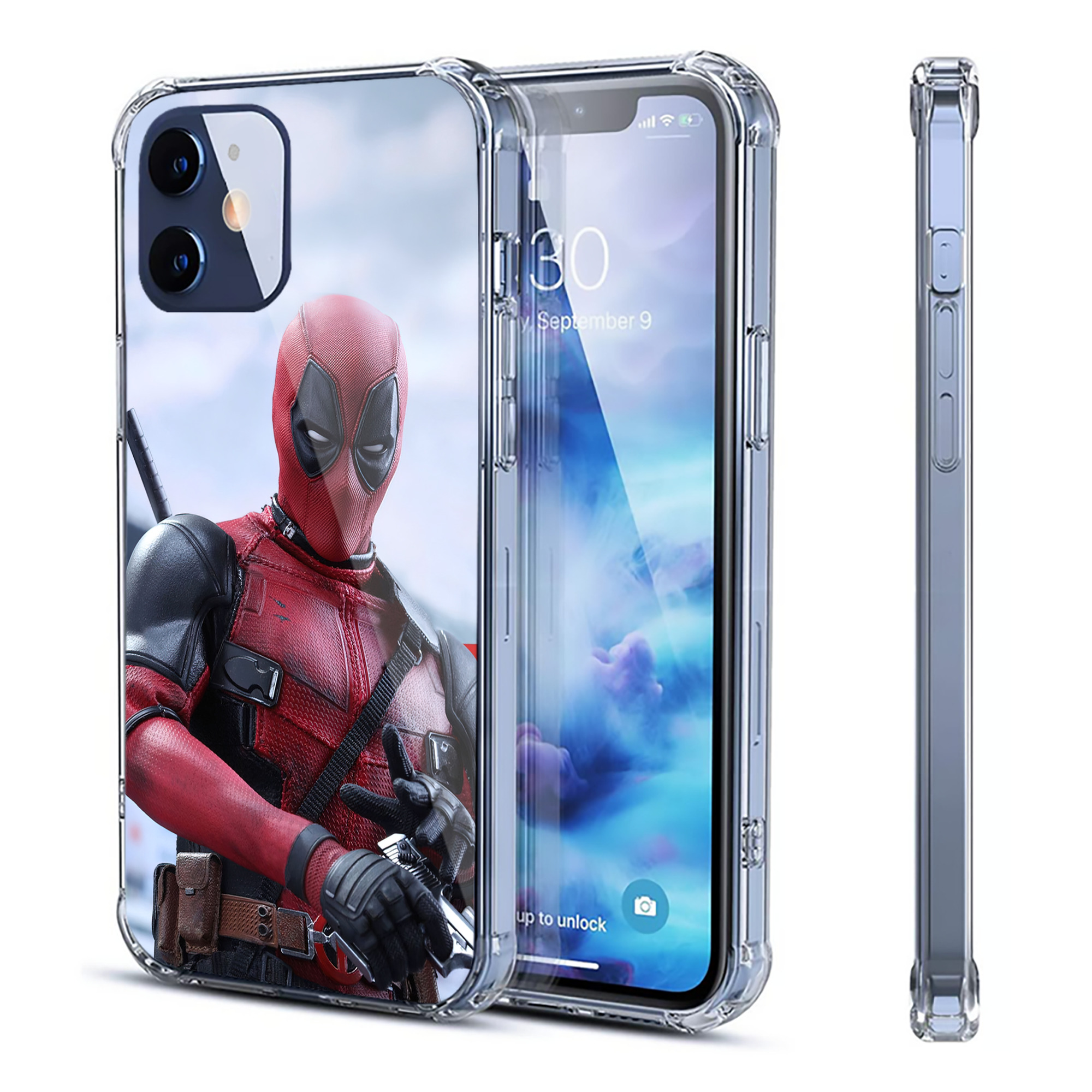 （画像用） Deadpool デッドプール 【iPhone 12シリーズ対応】透明スマホケース（クリアソフトケース）